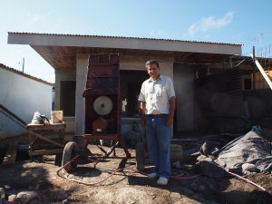 Herraldo in front of his emerging home...Project Manager and Beneficiary